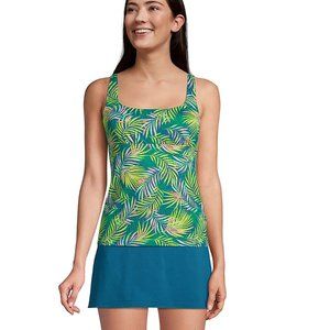 NWT Lands End Women Square Neck Underwire Adjustable Tankini Top 4 $80 FF272